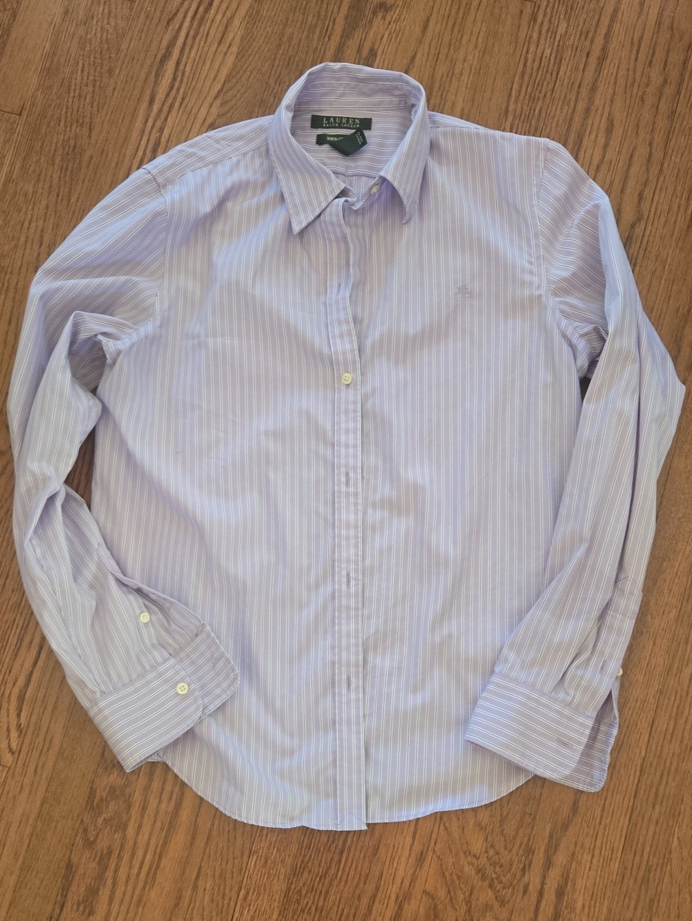 Ralph Lauren Light Purple Striped Cotton Dress Shirt
